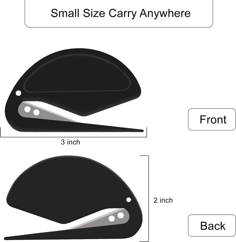ZONICE 3 Pack Letter Opener Envelope Slitter – Envelope Opener with Safety Concealed Sharp Blade Neatly Opened Without Damage.Mail Opener for Women Men,Office Worker,Graduate Students,Home,Office,Postal - Image 3